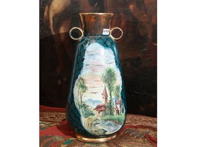Vaso in Terracotta Smaltata, Lamberto Mancinelli, Deruta