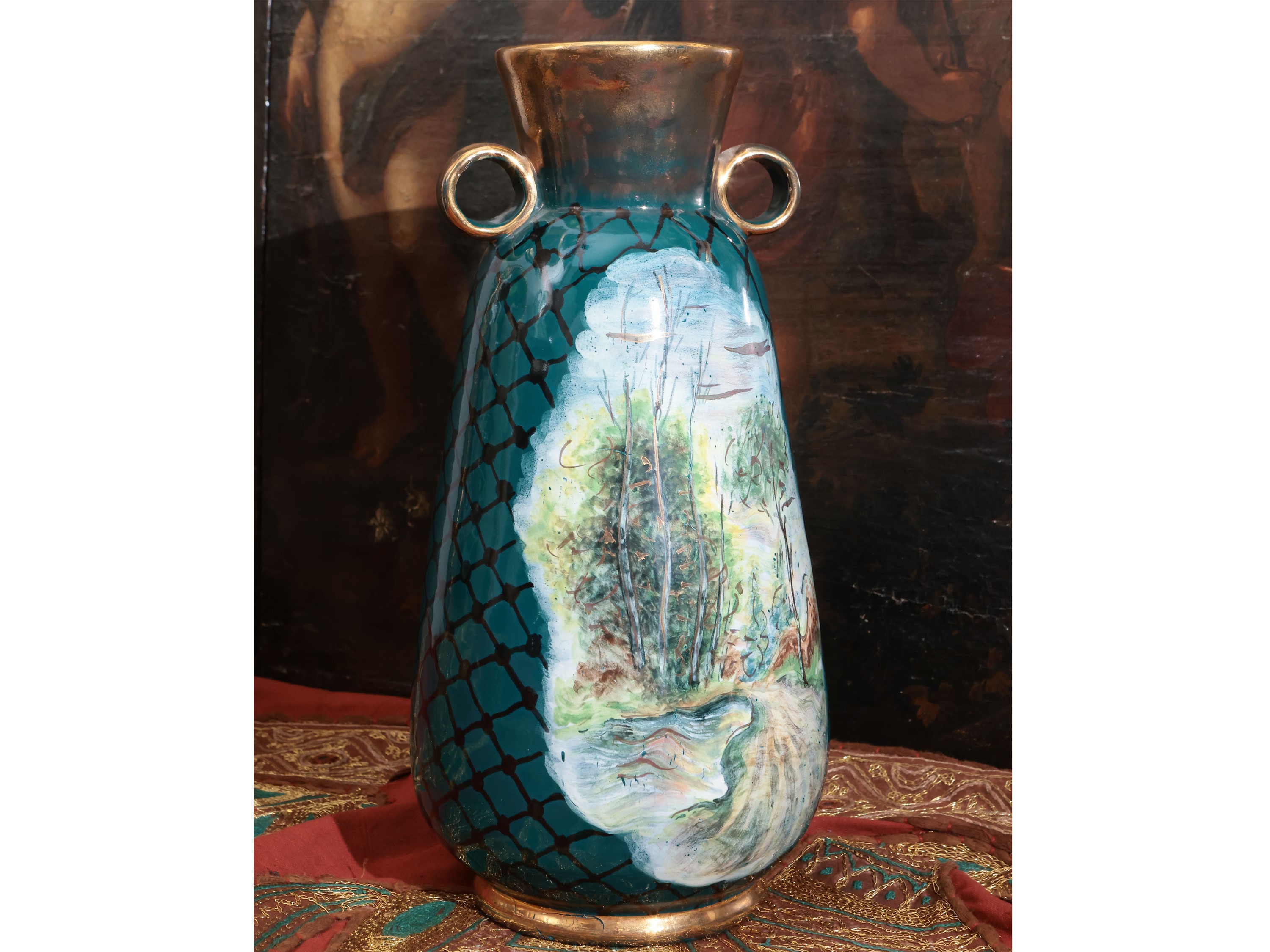 Vaso in Terracotta Smaltata, Lamberto Mancinelli, Deruta