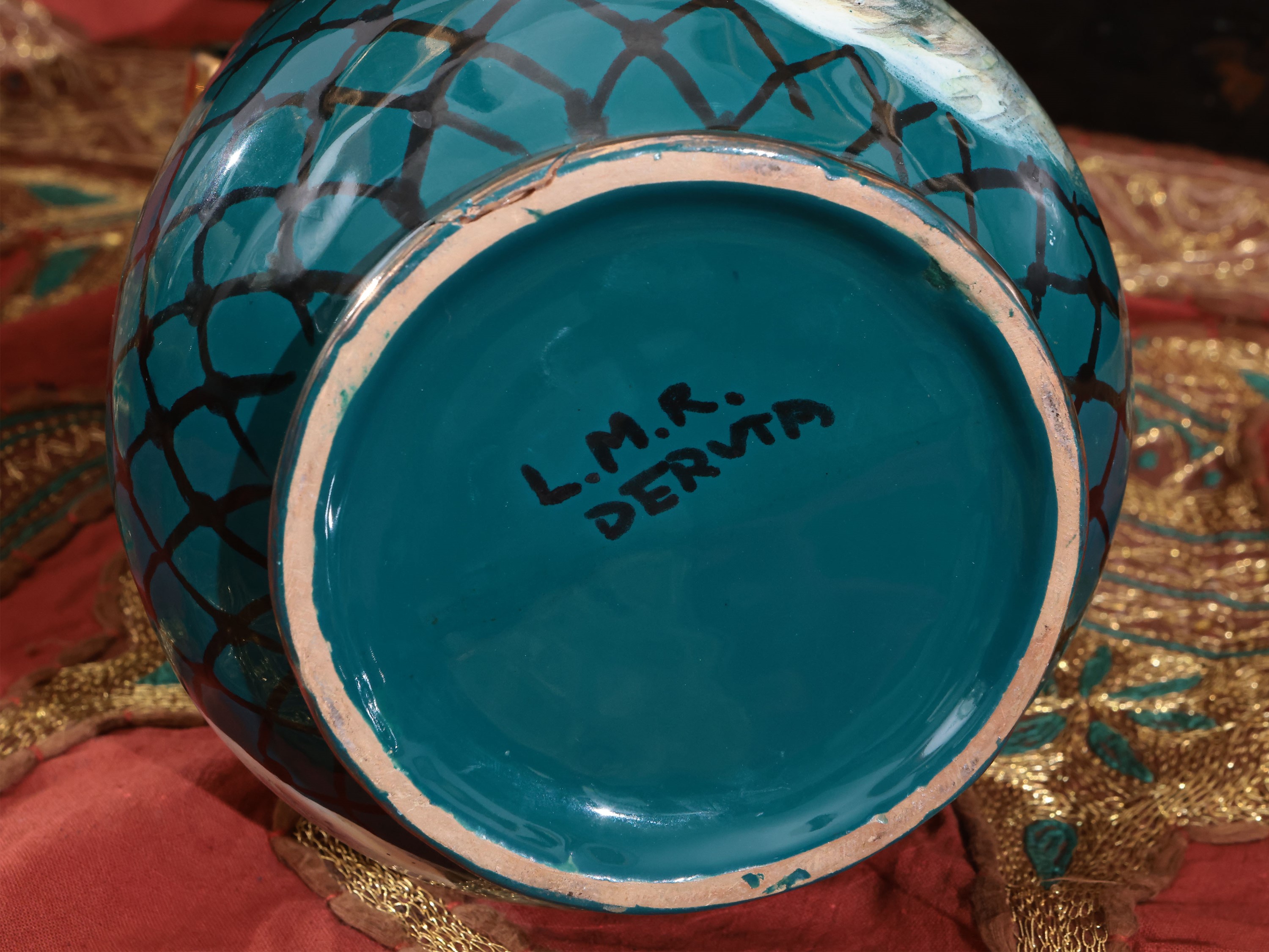 Vaso in Terracotta Smaltata, Lamberto Mancinelli, Deruta
