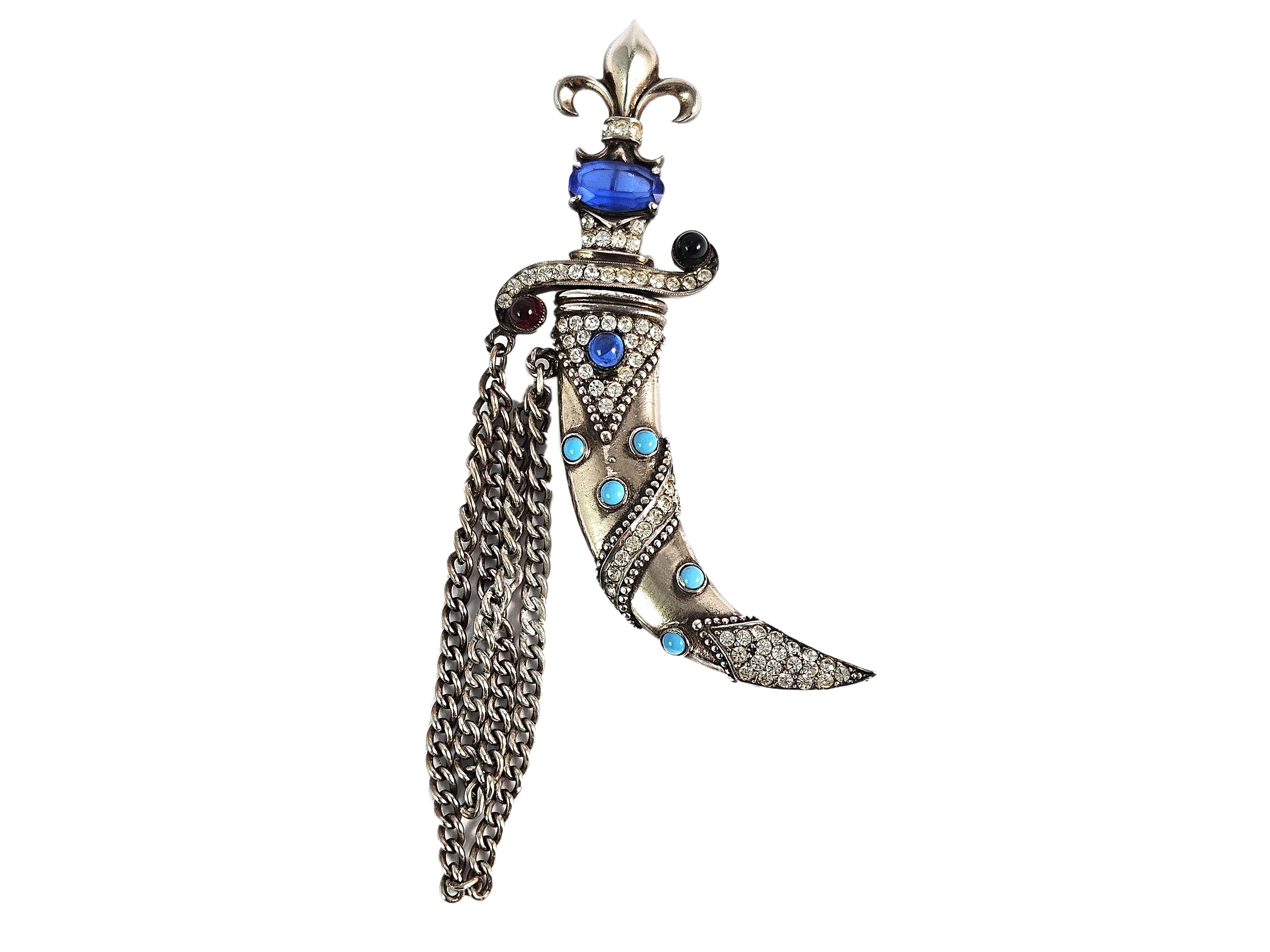 Mandle, Doppia Spilla "dagger" By Murray Slater
