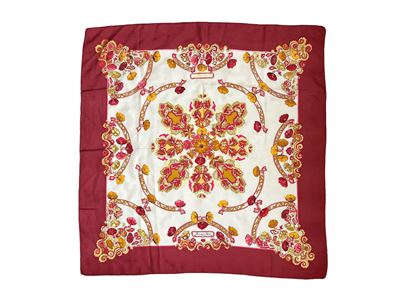 Hermès, Foulard in Seta "anemones" di Cathy Latham
