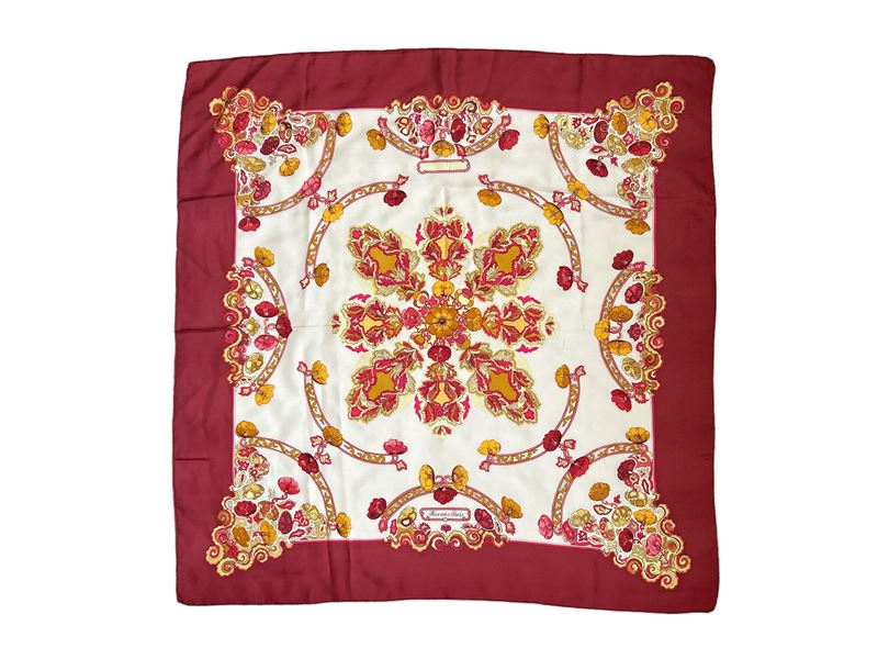 Hermès, Foulard in Seta "anemones" di Cathy Latham