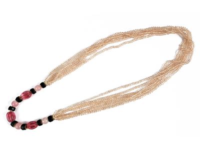 Collana Multifilo Rosa