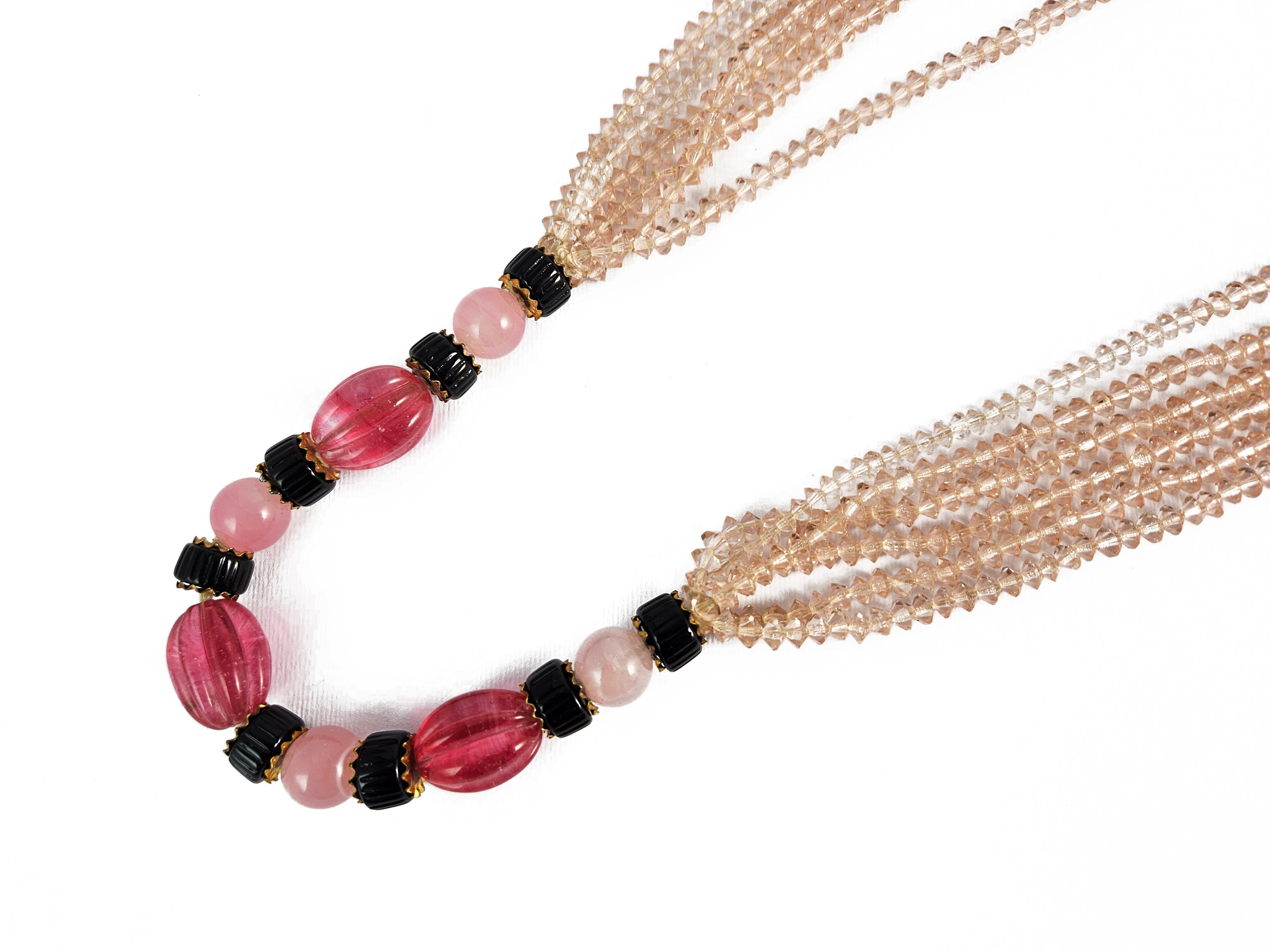 Collana Multifilo Rosa