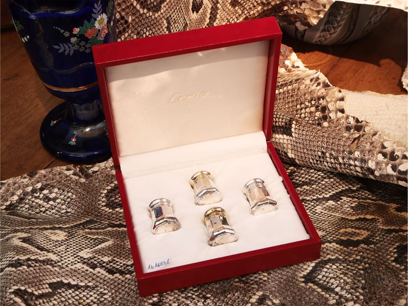 Serie di Quattro Sale e Pepe in Argento 925/1000, Cartier