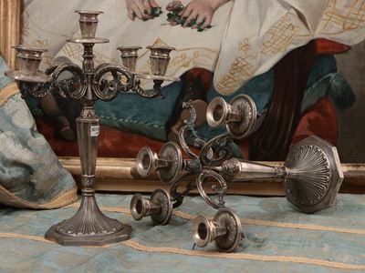 Coppia di Candelabri in Argento