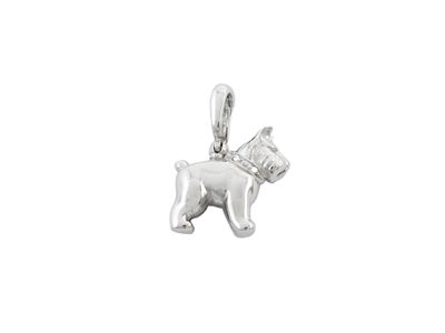 Chimento, Pendente Charm Animalier in Oro Bianco e Diamanti