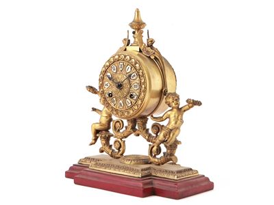 Orologio da Tavolo in Metallo Dorato
