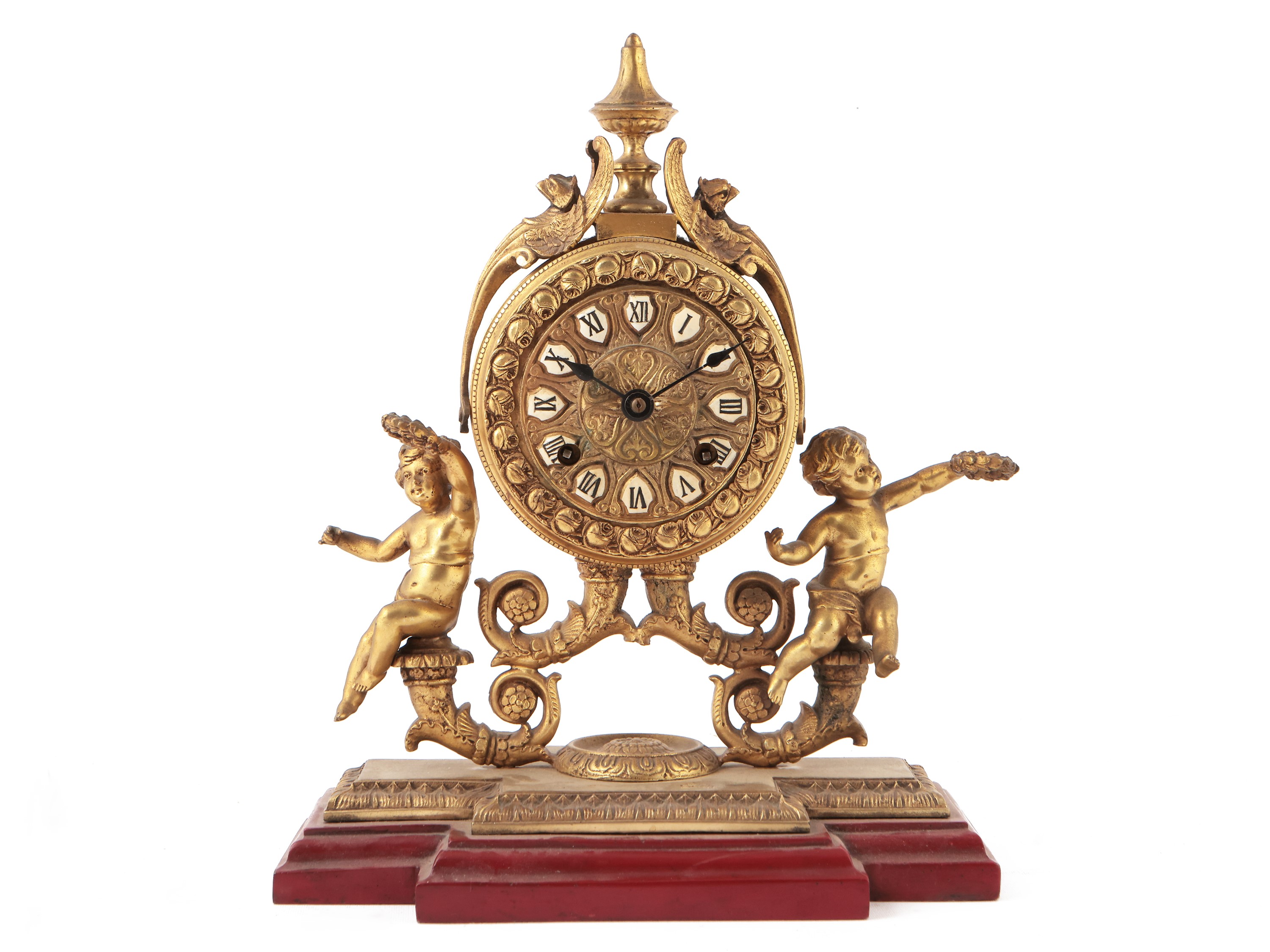 Orologio da Tavolo in Metallo Dorato