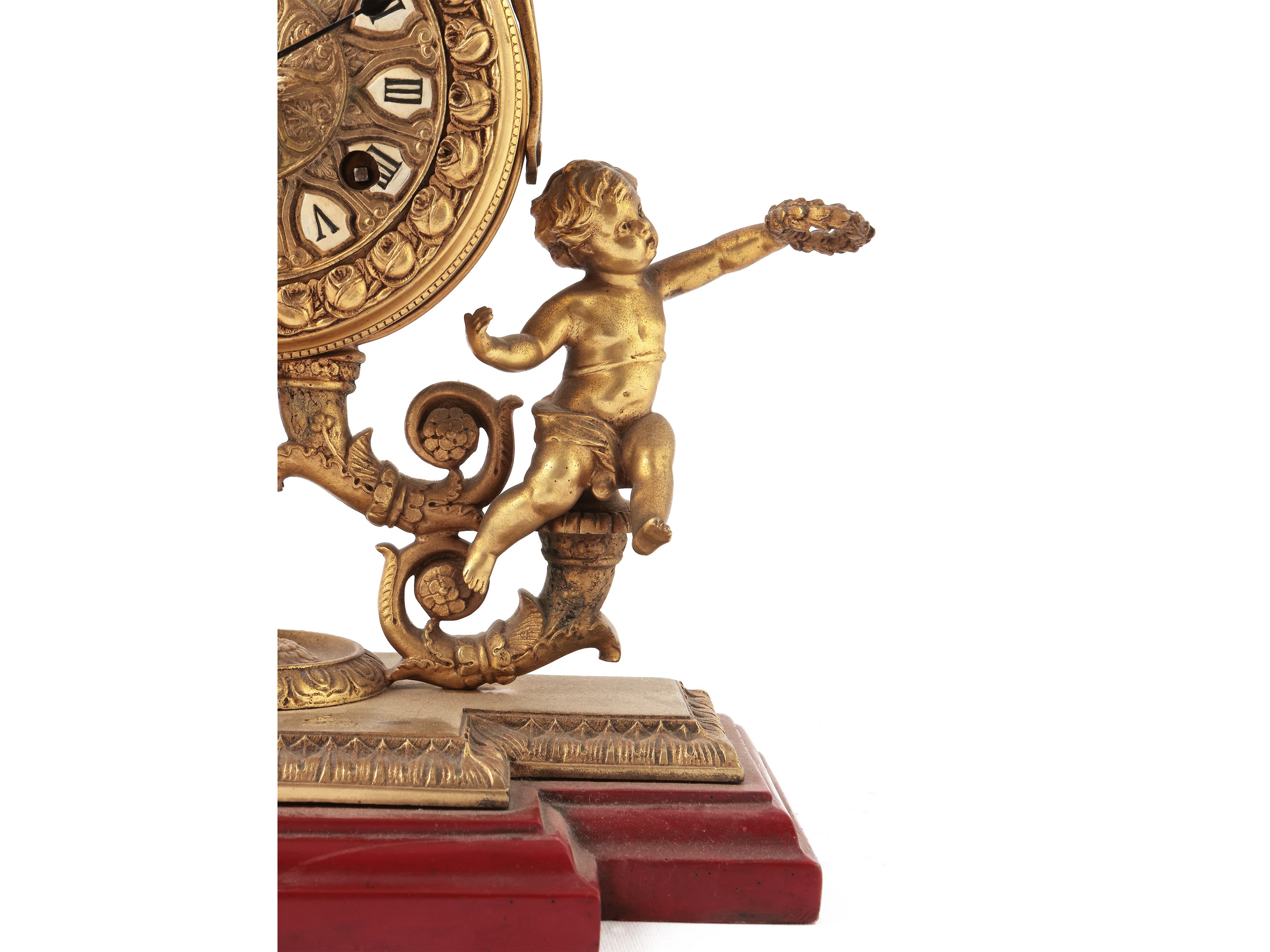 Orologio da Tavolo in Metallo Dorato