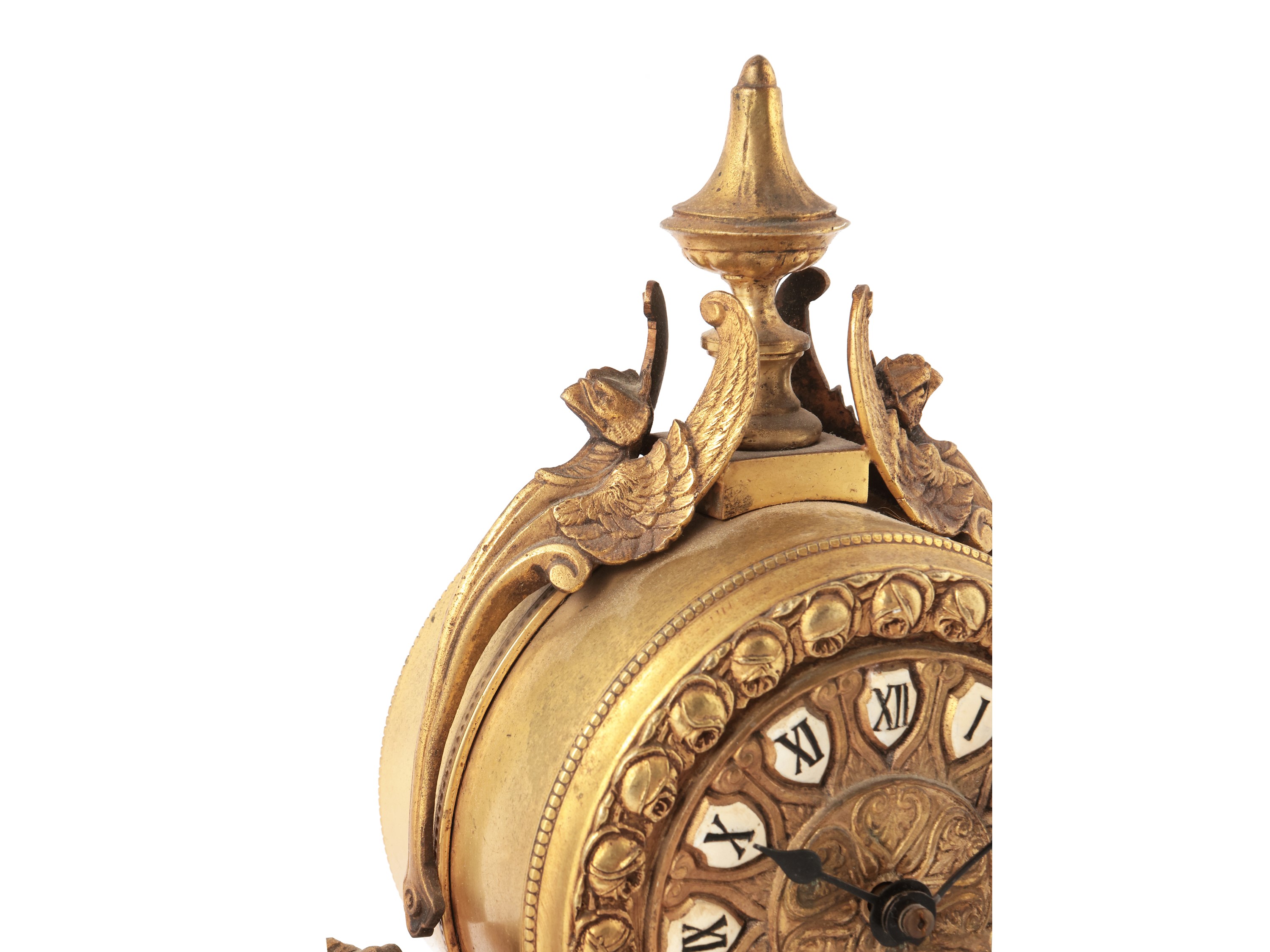 Orologio da Tavolo in Metallo Dorato