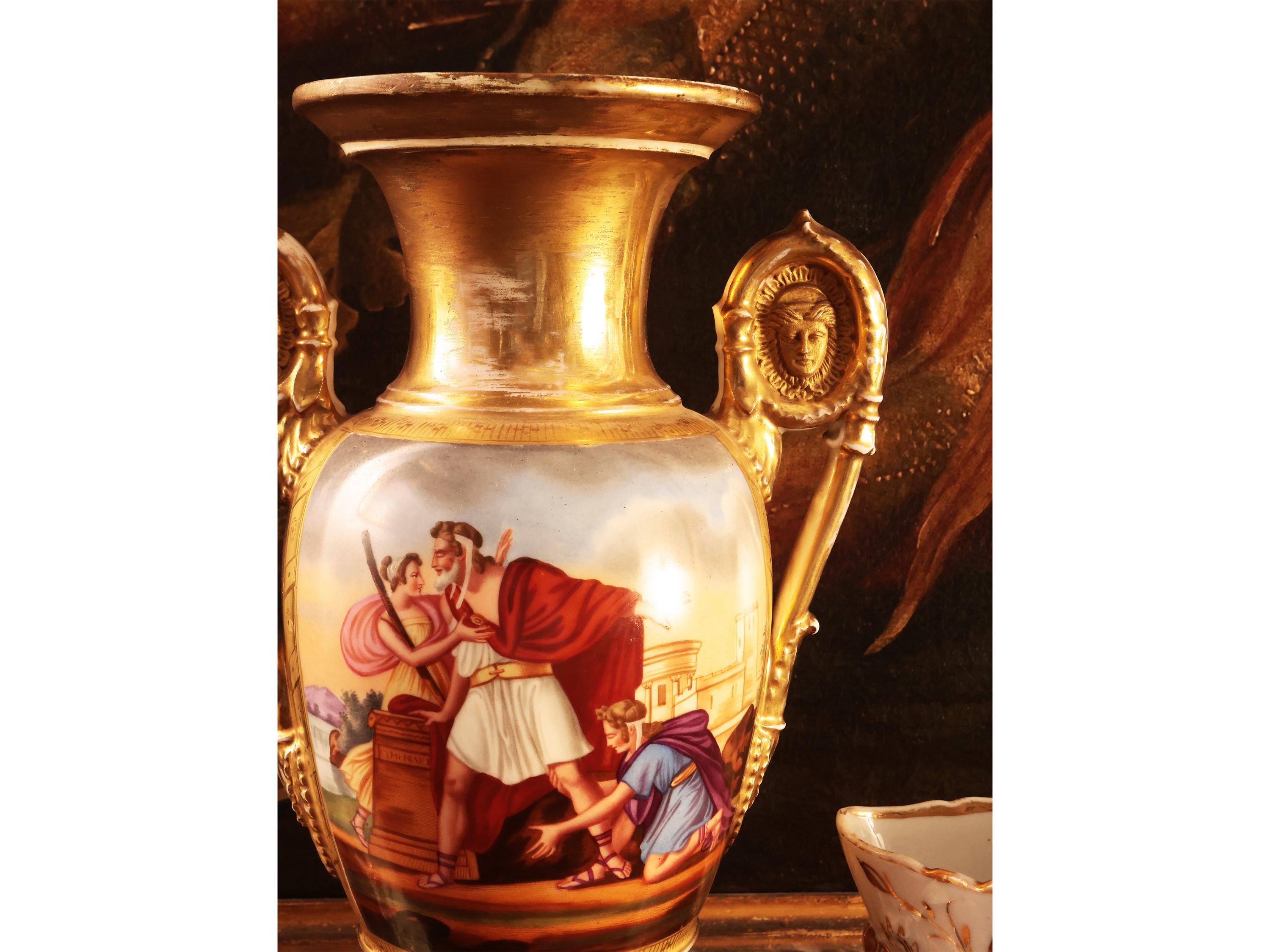 Vaso Ad Anfora in Porcellana