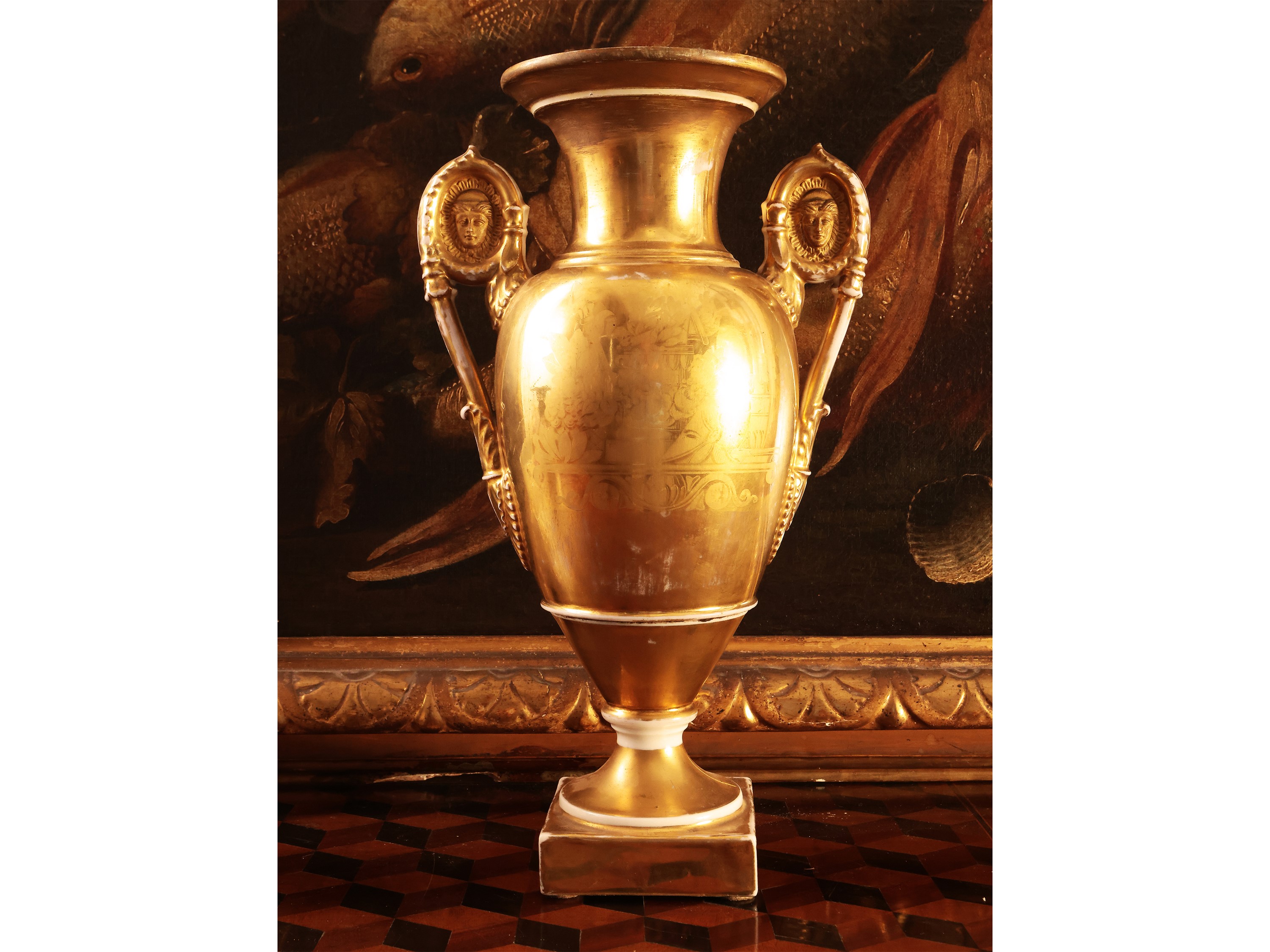 Vaso Ad Anfora in Porcellana