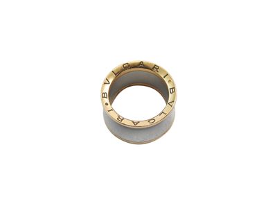 Bulgari, Anello Anish Kapoor B.zero1 in Acciaio e Oro Rosa