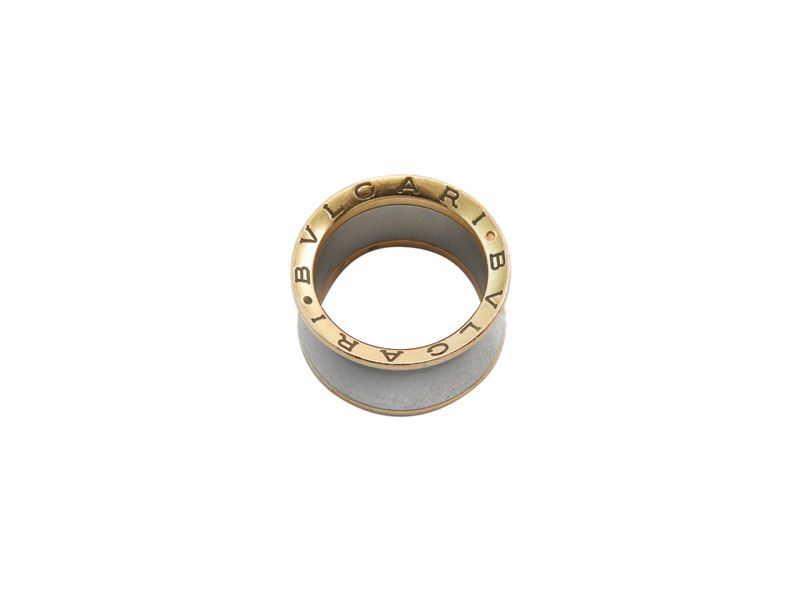 Bulgari, Anello Anish Kapoor B.zero1 in Acciaio e Oro Rosa