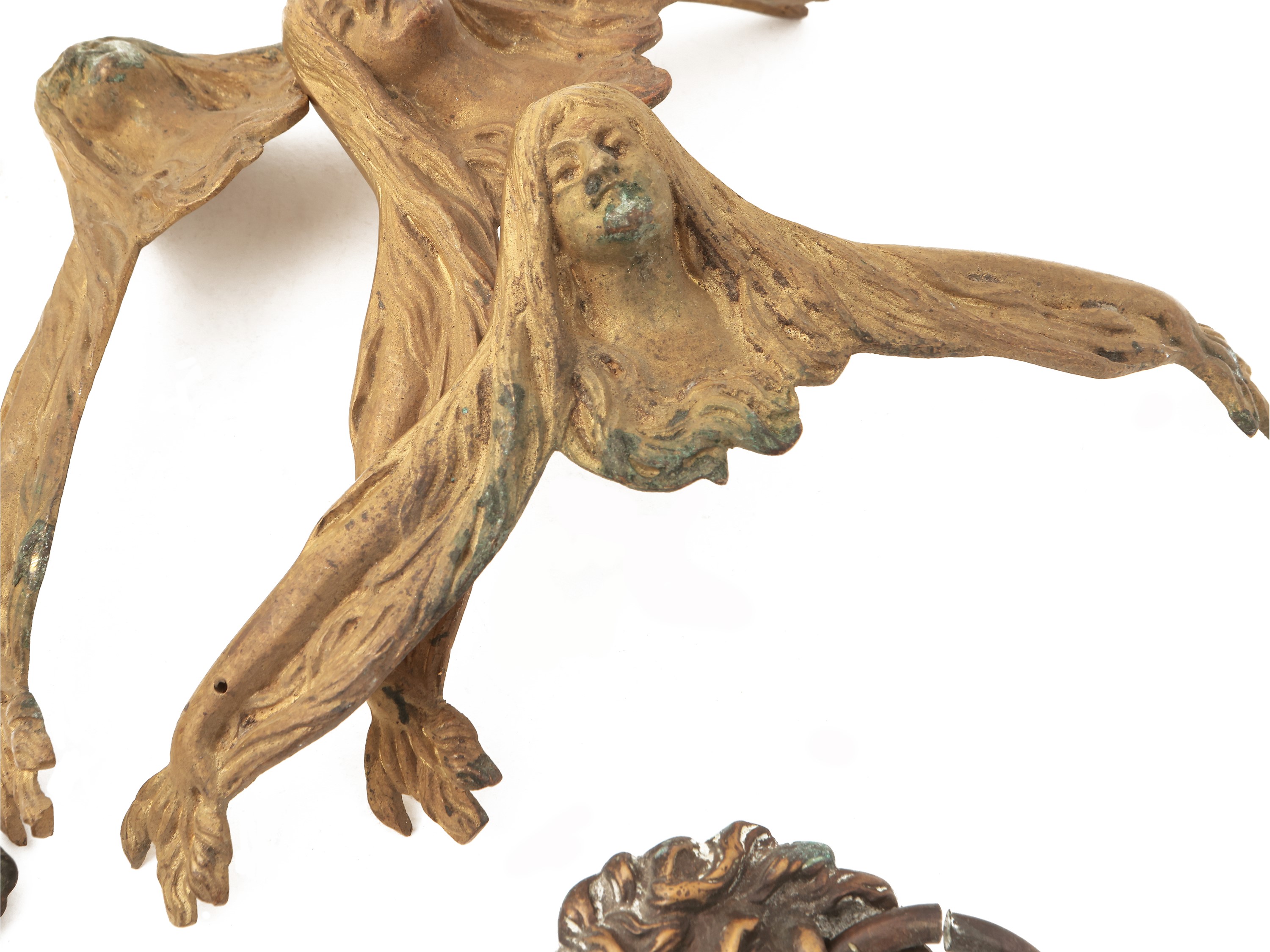 Assortimento di Nove Maniglie in Bronzo