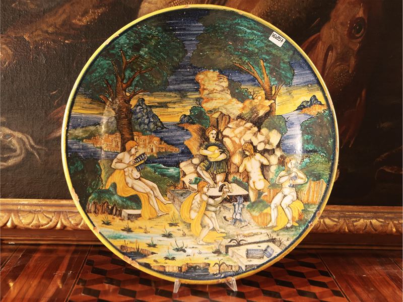 Piatto da Parata in Terracotta Smaltata