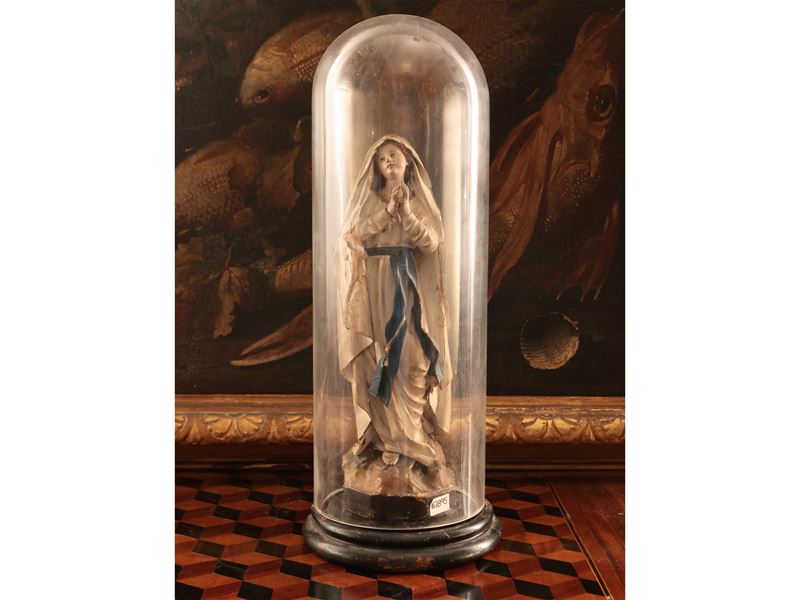 Figura Devozionale in Cartapesta Policroma