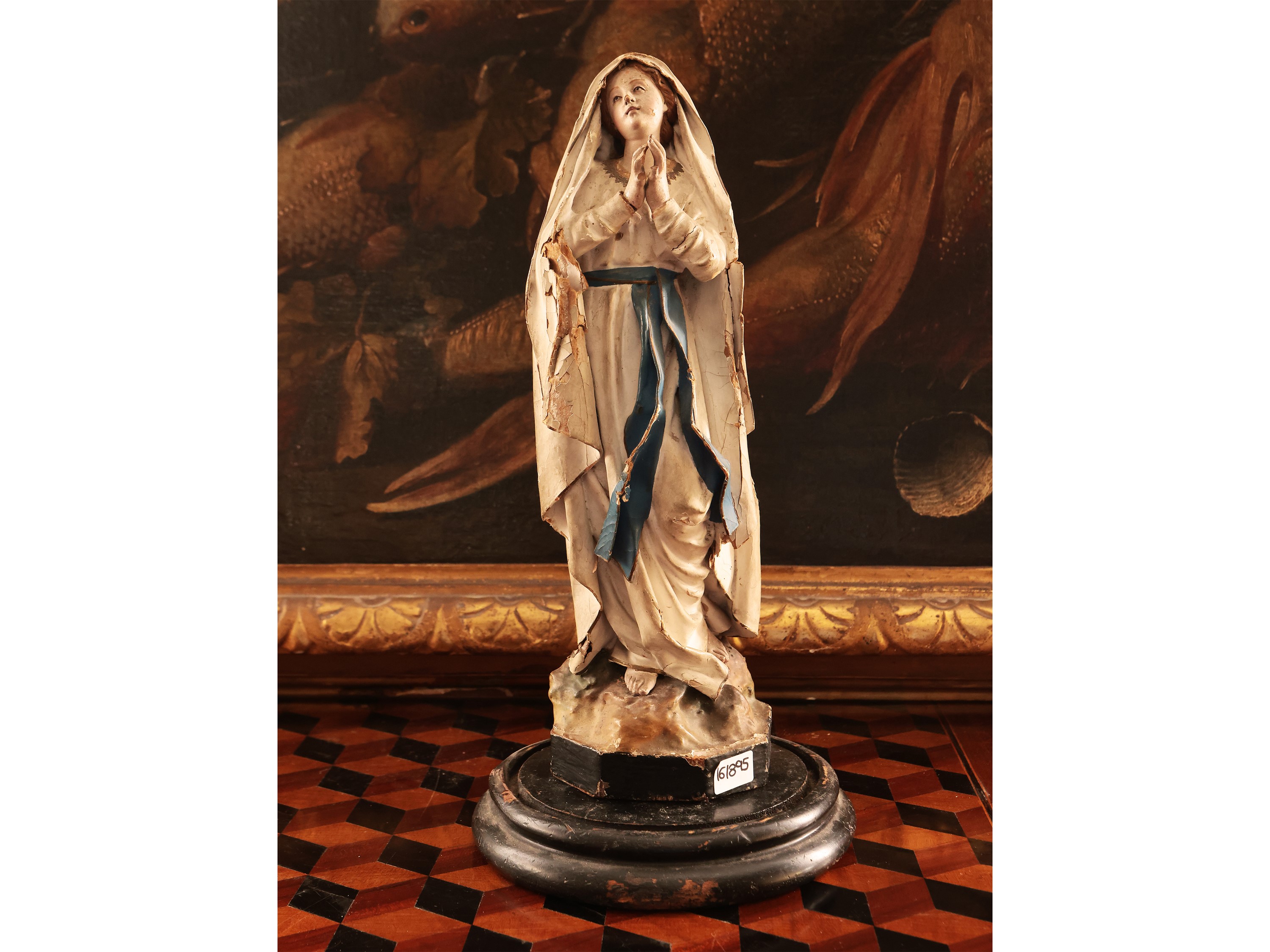 Figura Devozionale in Cartapesta Policroma
