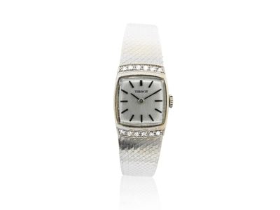 Tissot, Orologio da Polso per Donna in Oro Bianco con Diamanti