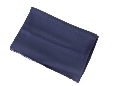 Salvatore Ferragamo, Sciarpa da Uomo Blu in Lana e Seta