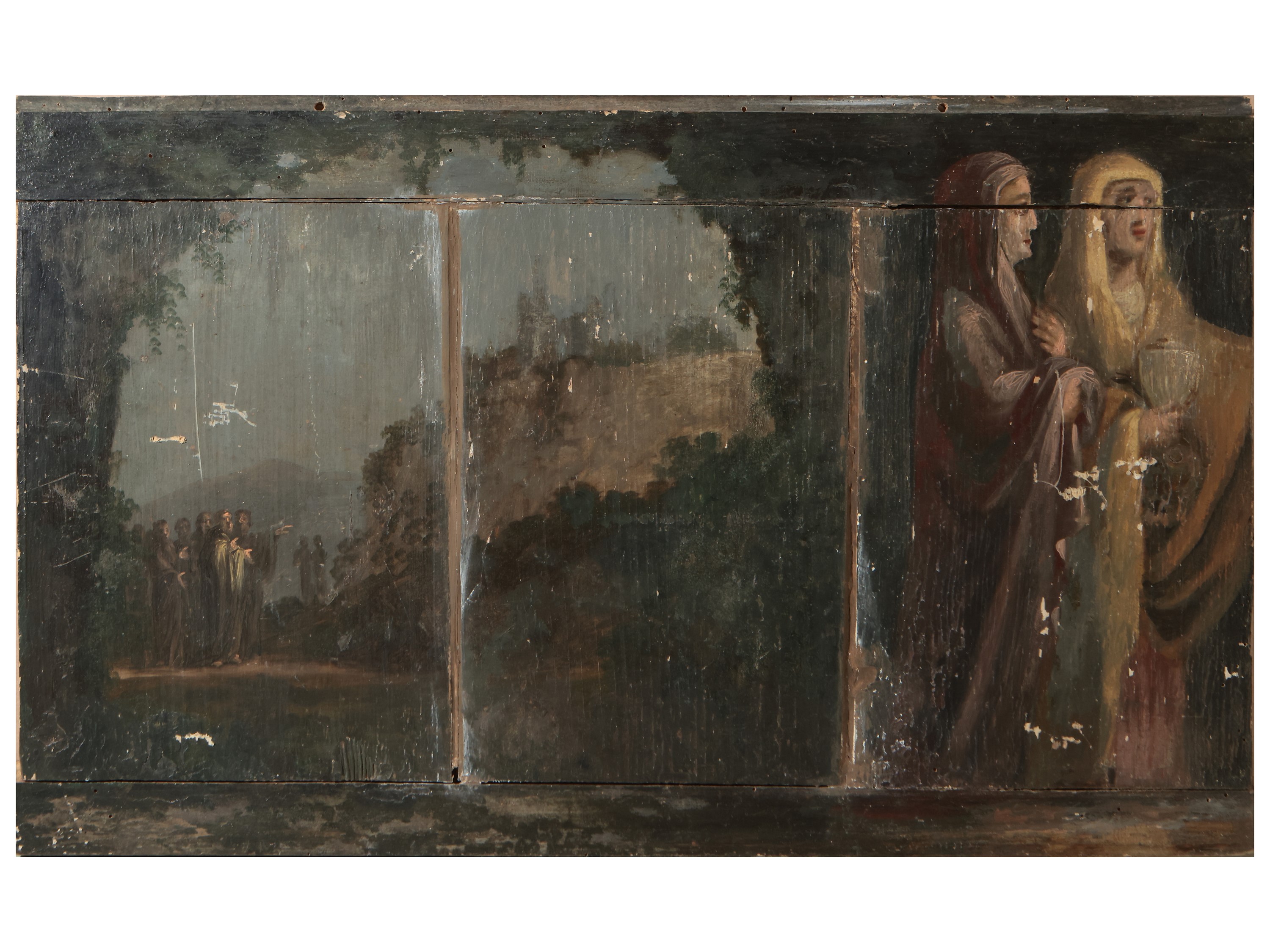 Scuola Italiana Dell'inizio del XIX Secolo - Il Riposo di Marte - Paesaggio con Scena Allegorica