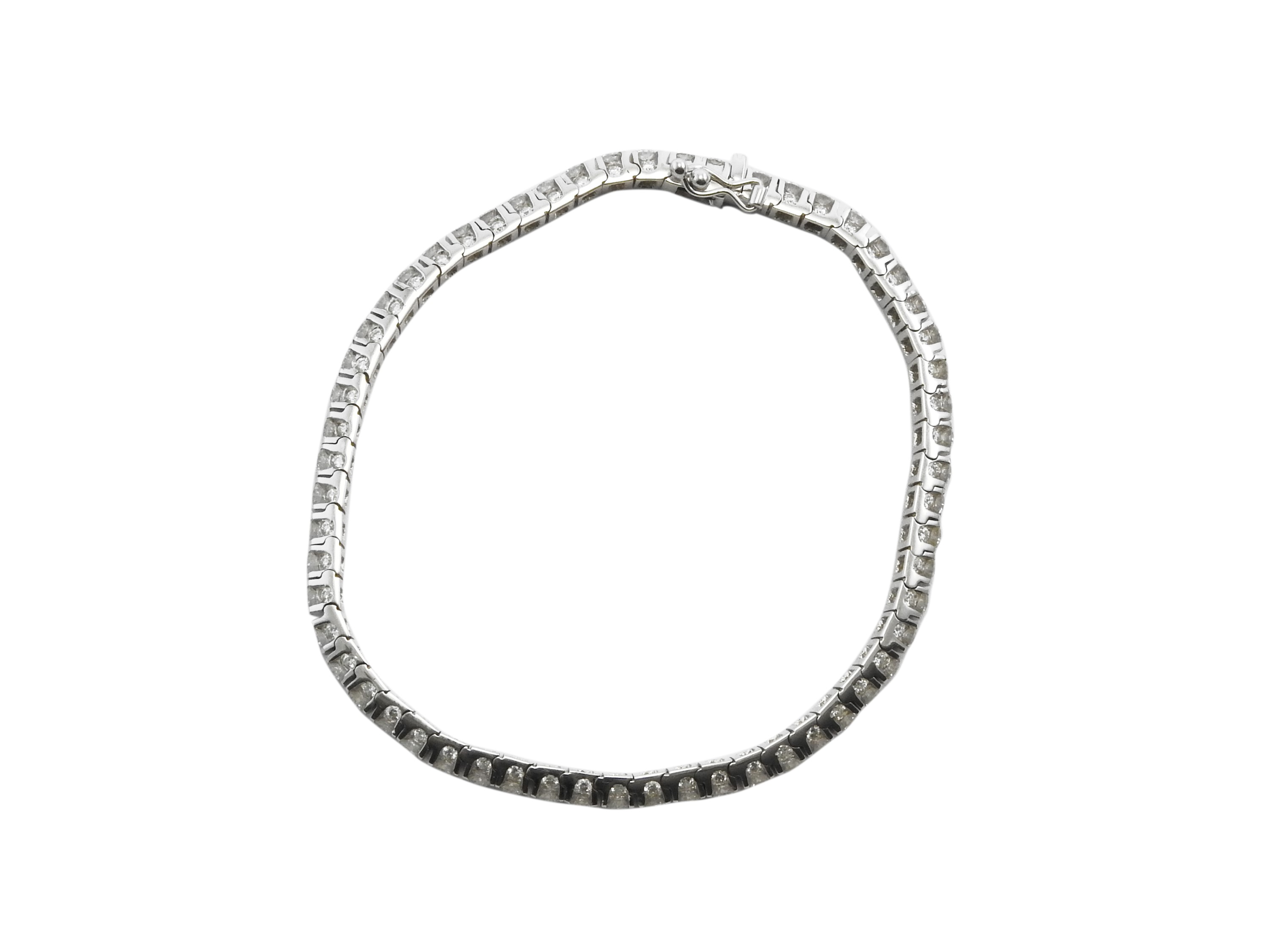 Bracciale Tennis in Oro Bianco con Diamanti