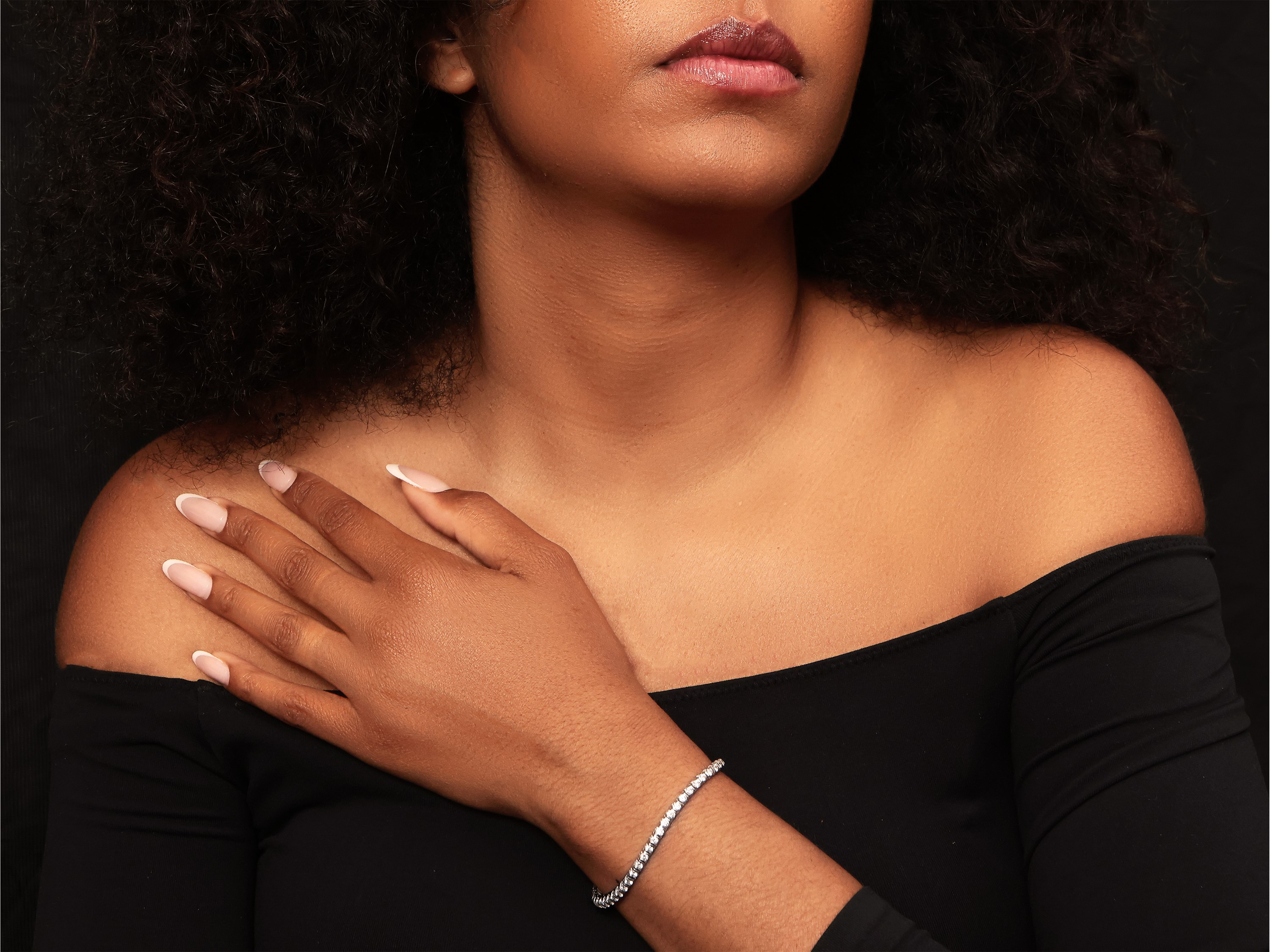 Bracciale Tennis in Oro Bianco con Diamanti