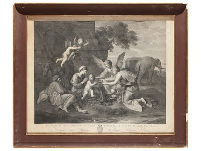 Da Nicolas Poussin, Sacra Famiglia Servita dagli Angeli