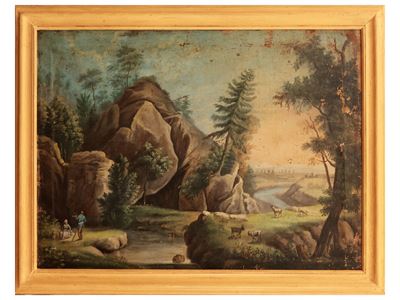 Paesaggio Montano Coon Pastori e Armenti