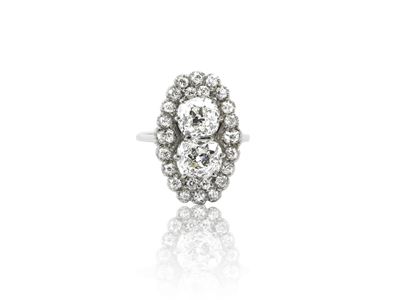 Anello in Oro Bianco con Damanti