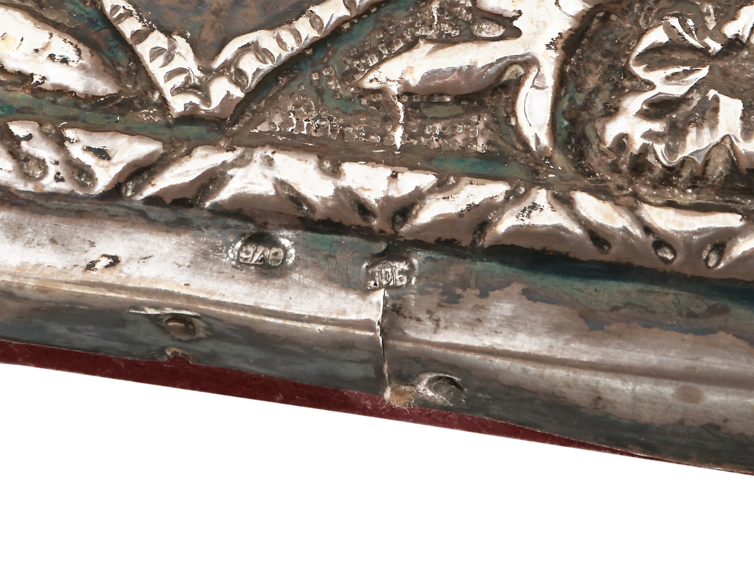 Icona con riza in argento