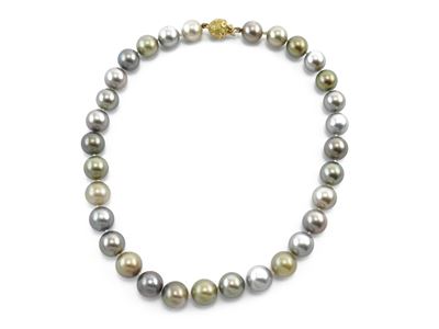 Torrini, Collana di Perle South Sea e Tahiti Fermezza in Oro Giallo