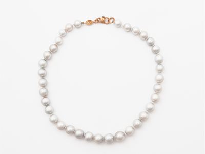 Torrini, Collana di Perle South Sea Bianche e Silver con Fermezza in Oro Rosa