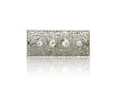 Spilla in Oro Bianco con Diamanti