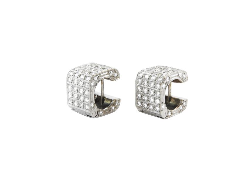 Orecchini in Oro Bianco con Diamanti