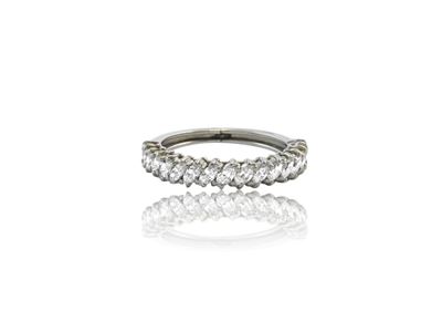 Anello Riviera in Oro Bianco con Diamanti