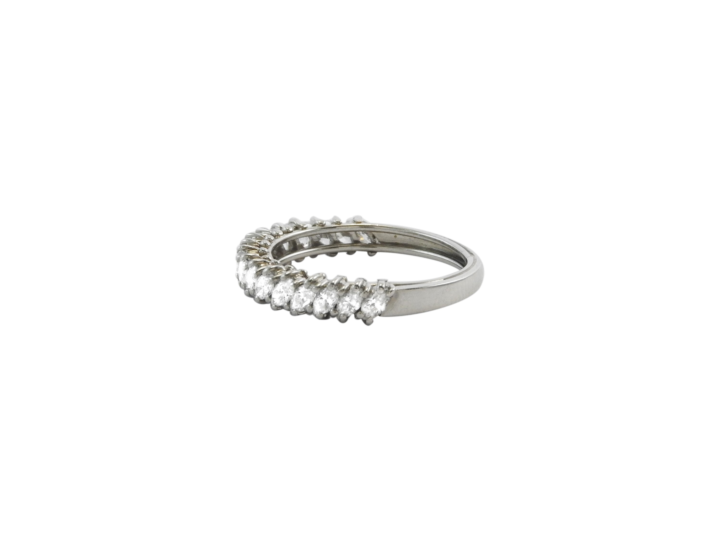 Anello Riviera in Oro Bianco con Diamanti