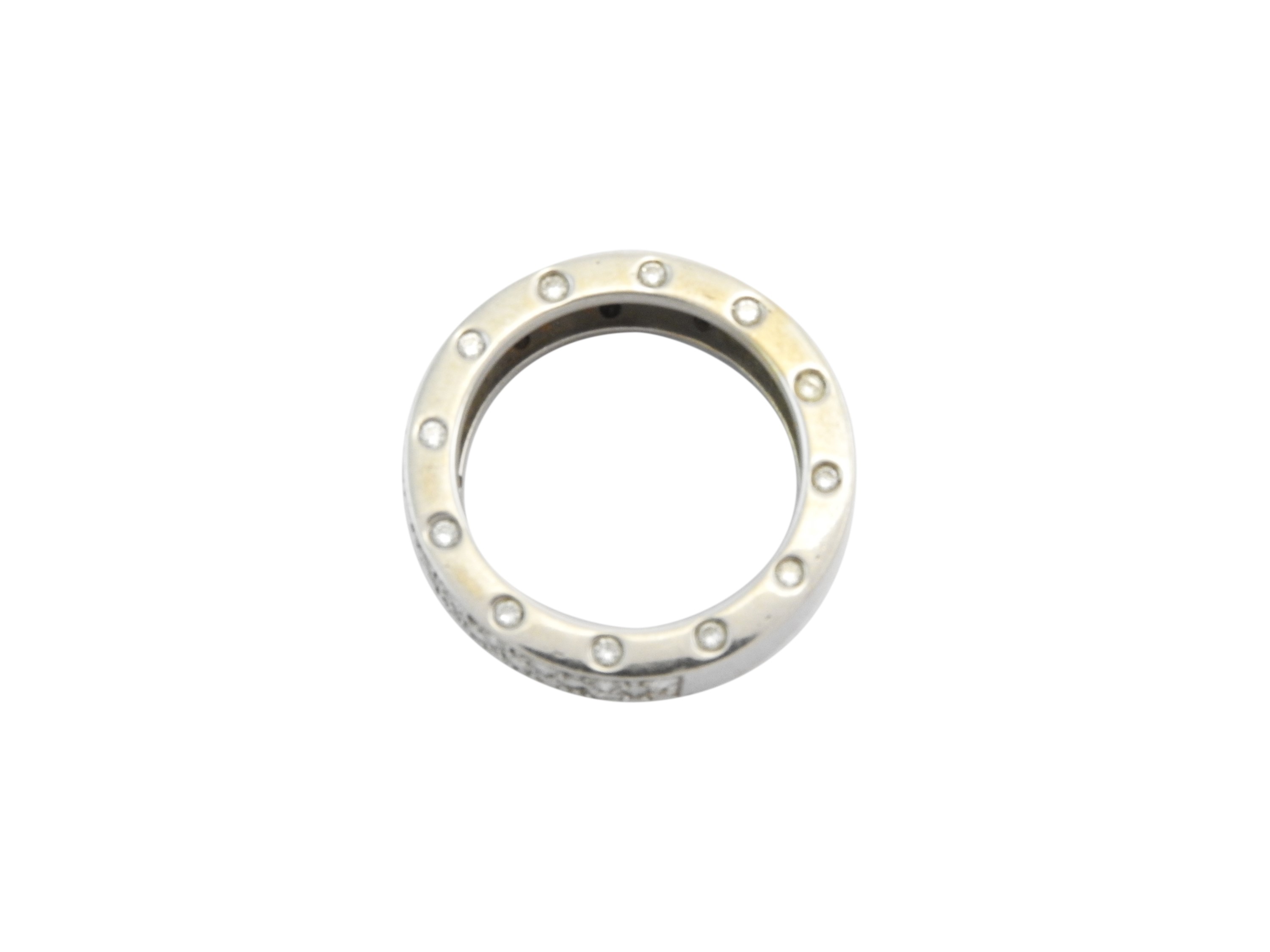 Anello Fascia in Oro Bianco con Diamanti Incolori e Diamanti Fancy Brown