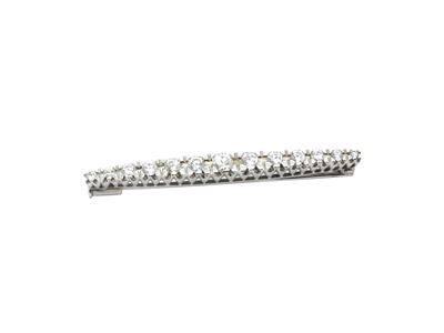Spilla Barretta in Oro Bianco con Diamanti