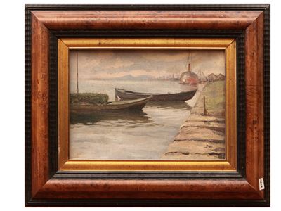 Marina con Barche All'ormeggio, 1911