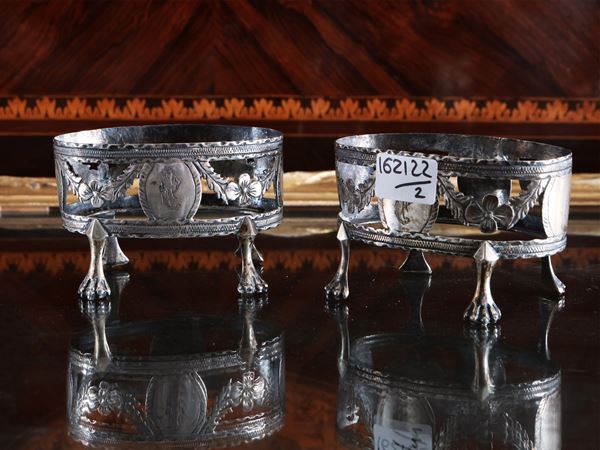 Coppia di saliere in  argento