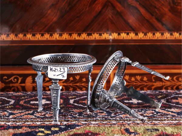 Coppia di saliere in argento