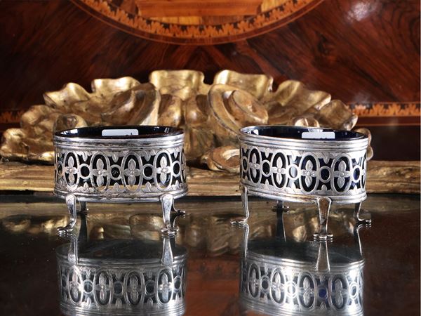 Coppia di saliere in argento