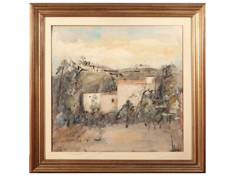 Sergio Scatizzi - Val di Nievole (1946), olio su tela