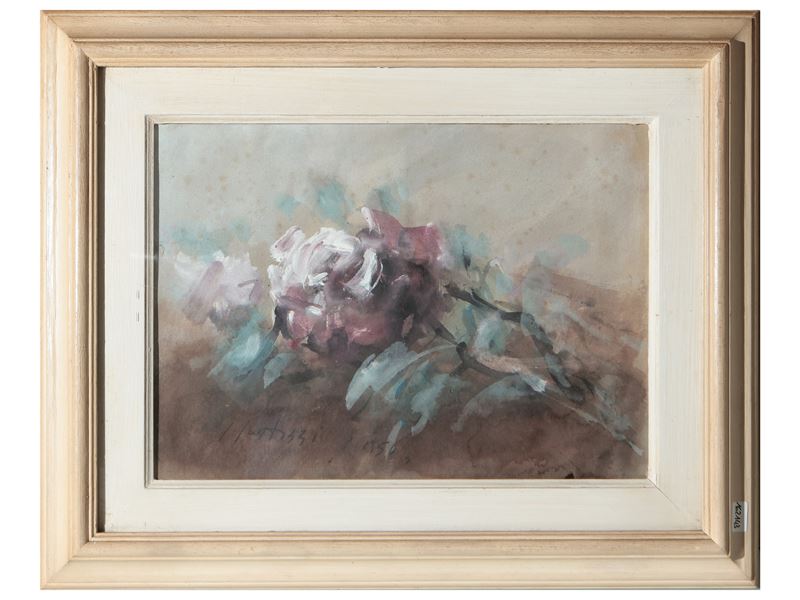 Sergio Scatizzi - Rosa 1956, olio su tela