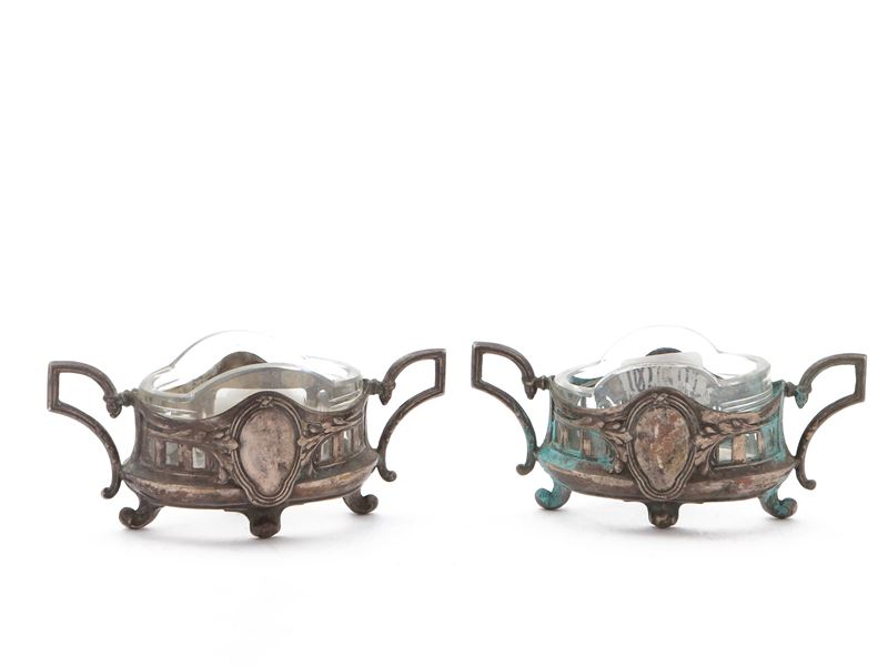 Coppia di Saliere in Argento, Art Nouveau