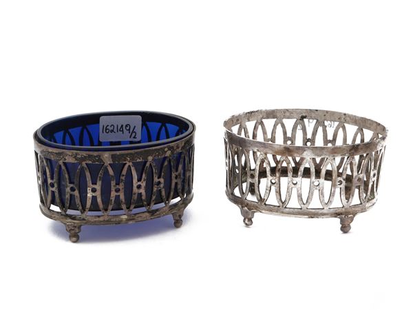 Coppia di saliere in argento