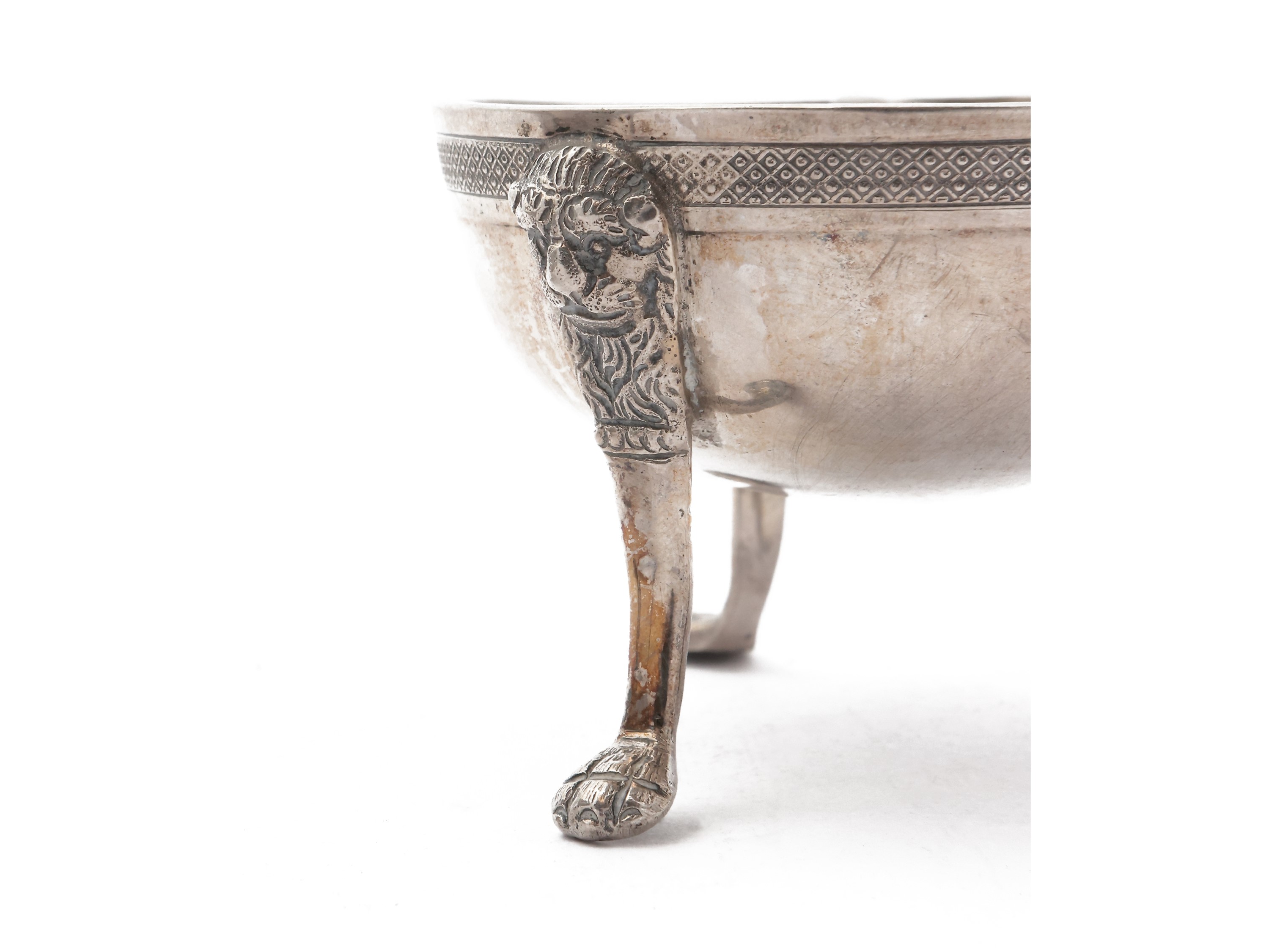 Coppia di saliere in argento, maestro argentiere GA