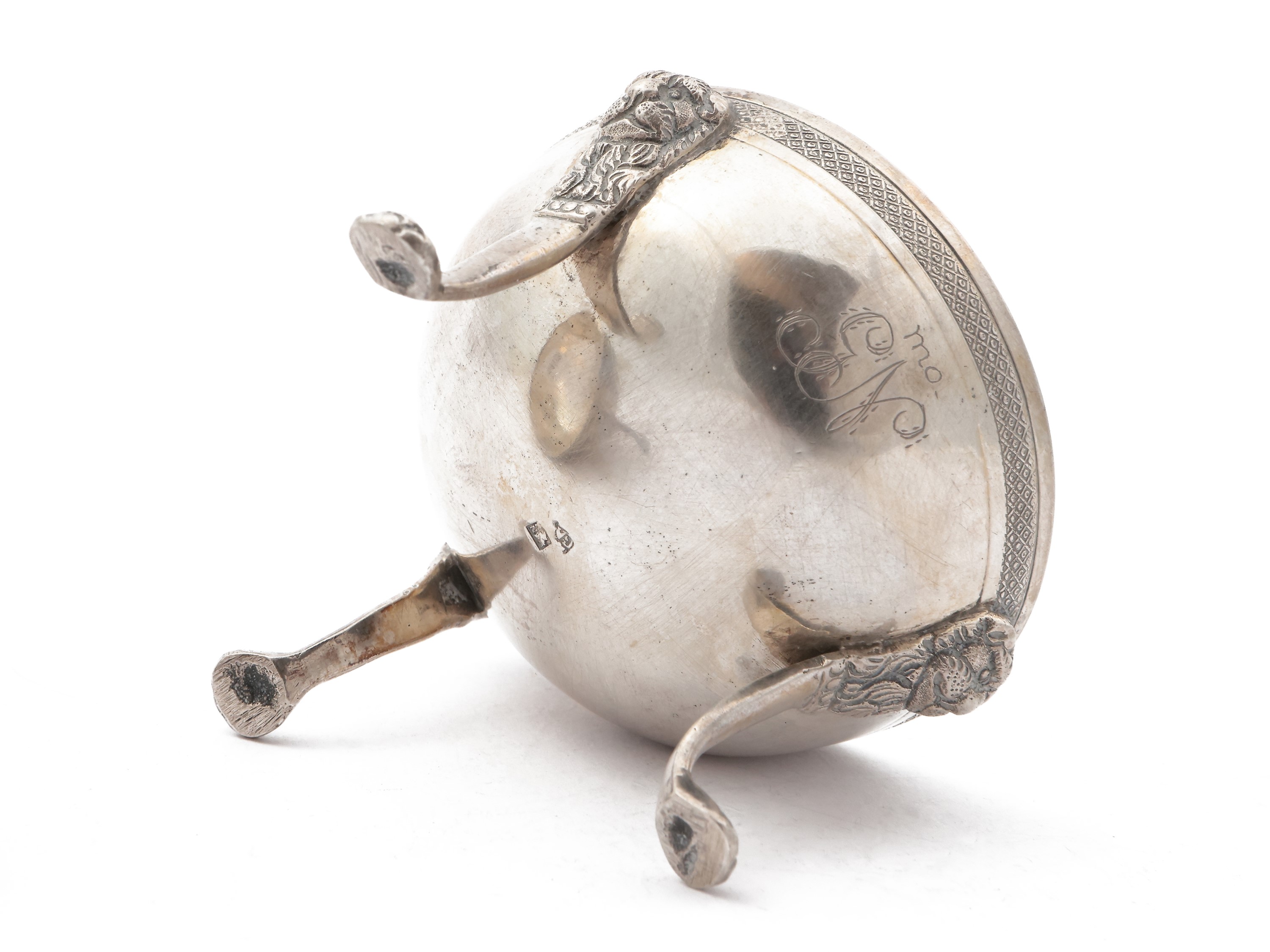 Coppia di saliere in argento, maestro argentiere GA